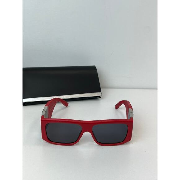 NEW Givenchy GV40034I Red Leather Sunglasses $900 - Picture 3 of 5